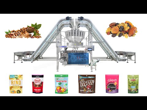 Automatic Mixed Nuts Cashew Beans Dry Fruit Granule Premade Pouch Packing Machine