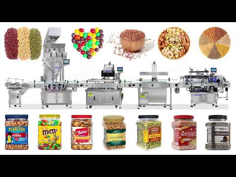 Automatic Jar Bottle Granule Bear Candy Chocolate Gummy Filling Machine Line