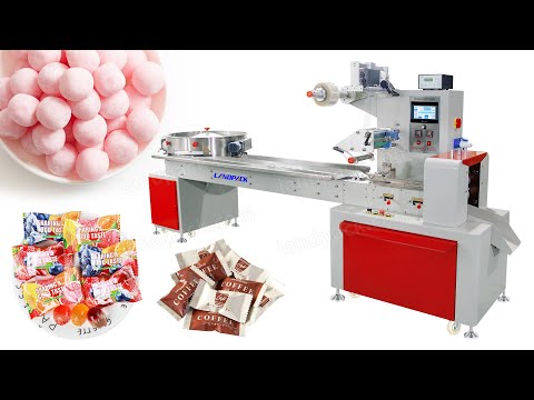 High Speed Candy Flow Wrapping Packing Machine With Turnable Feeder