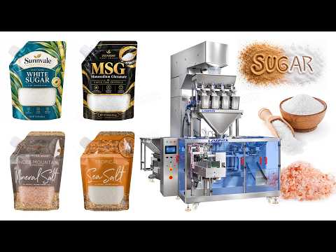 Automatic Salt Filling Machine for Premade Spout Pouches with Linear Weigher
