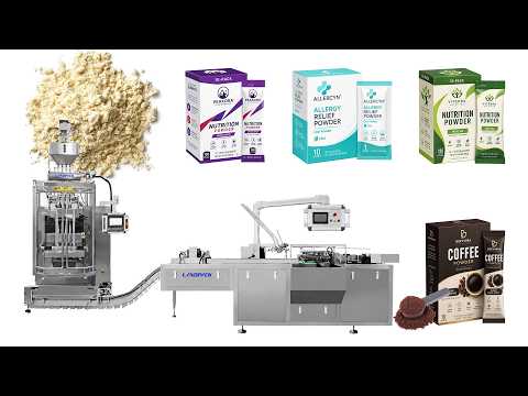 High-Speed Multi-Lane Powder Stick Pack Packaging Counting and Cartoning Machine Line