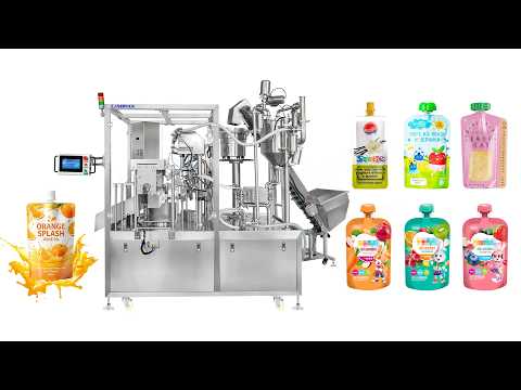 2 Heads Liquid Spout Pouch Filling Machine with Automatic CIP Cleaning Function