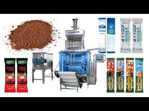 High Speed Coffee Powder Packing Machine 3 In 1 Multi Lane Stick Packing Machine