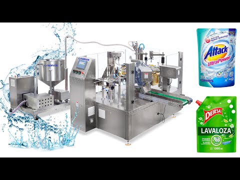 Automatic Liquid Stand Up Pouch Rotary Doypack Packaging Machine