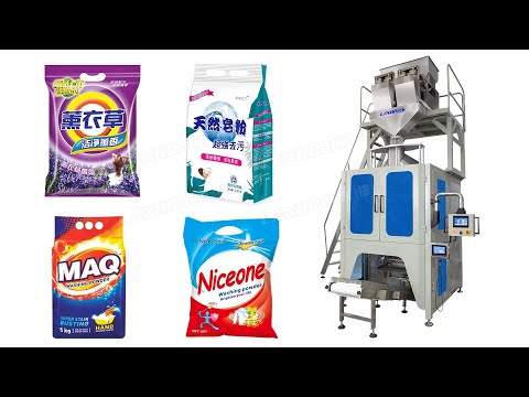 Automatic Detergent Washing Powder Gusset Bag Packaging Machine with Hole Puncher