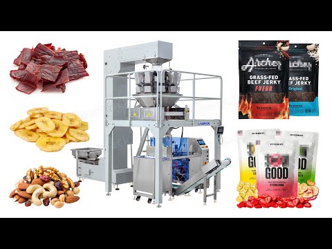 Automatic Premade Bag Beef Jerky Packing Machine With Multihead Weigher