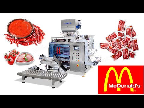 Automatic Multi Lane Hot Sauce Tomato Paste Liquid Sachet Bag Packaging Machine