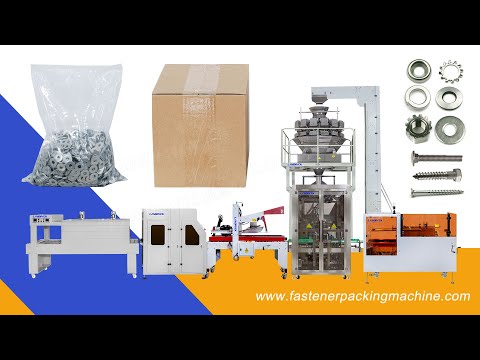 Automatic Fastener Hardware Bag Weighing Packing Boxing Machine Line