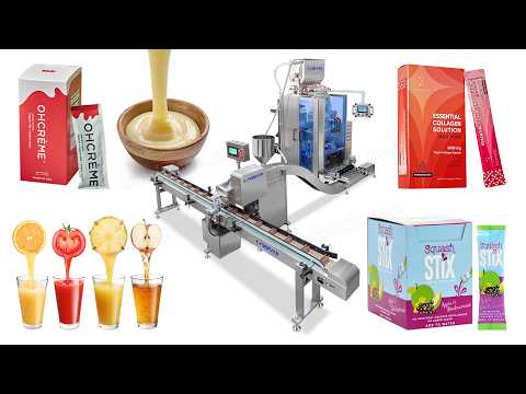 Multi-Lane Cream Paste Back Sealing Pouch Stick Packaging Counting and Cartoning Machine Line