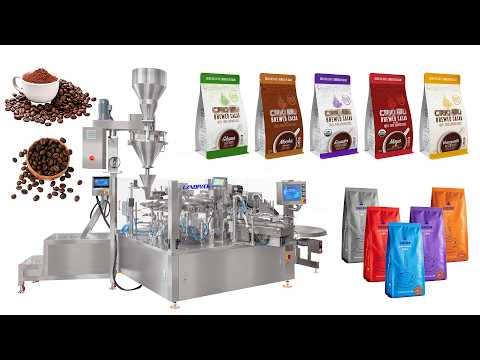 Rotary Doypack Packing Machine 10 Working Stations Premade Pouch Packaging Machine