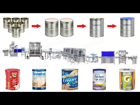 Automatic Milk Powder Filling Line With UV sterilizer And Vacuum Nitrogen Sealing