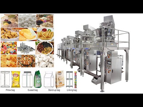 Automatic Fastener Vffs Packing System for Multiheads Weigher Hardware Packing Machine
