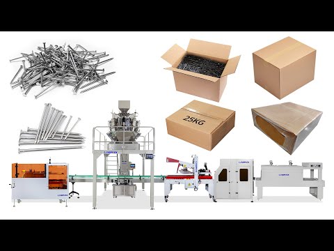 Automatic Large Weight Nail Packing Box Machine Filling Line