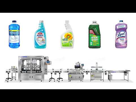 Automatic Liquid Bottle Filling Capping Lebeling Line