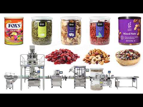 Automatic Grain Nuts Tins Cans Filling Machine Granule Filling Sealing Capping Machine Line