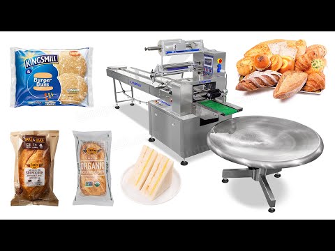 Automatic Bread Wrapping Machine With Three servos & nitrogen filling