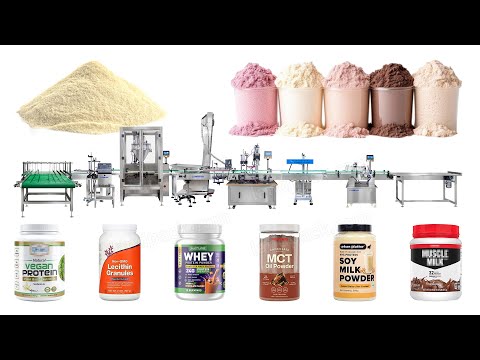 Automatic Protein Powder Single Head Filling Sealing Labeling Capping Line