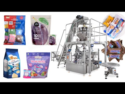 Automatic Rotary Pouch Packing Machine For Premade Pouch Packaging