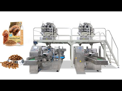 Fully Automatic Granule Pet Food Stand up Pouch Packing Machine Line