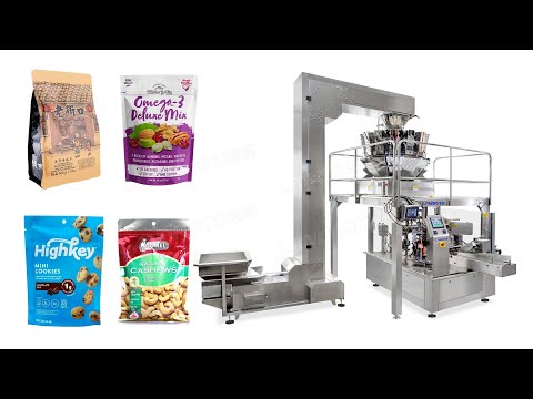 Rotary Packaging Machine Popcorn Granule Premade Pouch Weigh and Filling Packing Machine