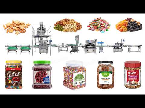 Automatic Rotary Multi Heads Weigher Granule Filling Capping and Labeling Machine Line