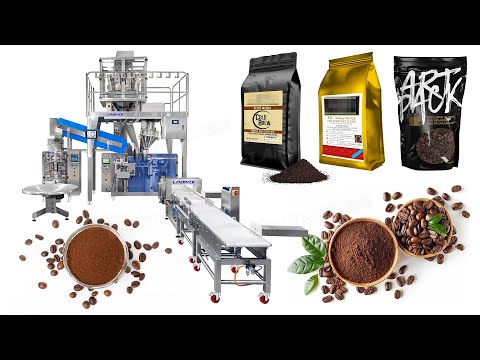 Automatic Coffee Bean Coffee Powder Doypack Packing Machine with Metal Detector and Checkweigher