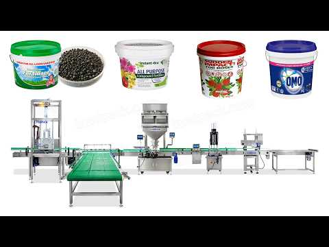 Automatic 2 Heads Linear Weigher Fertilizer Filling Capping Machine Line