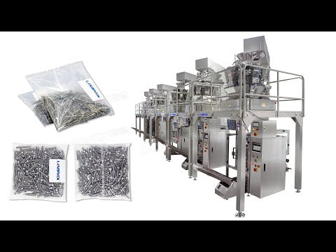 Fully Automatic Vffs Multi Heads Weigher Packing System For Screw Nail Fastener