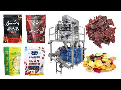 Automatic Beef Jerky Doypack Granule Packing Machine with Multi Heads Weigher