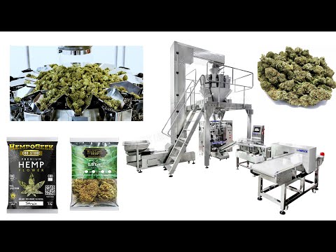 Automatic Cannabis Packaging Machine With Metal Detector And Weight Sorting Scale