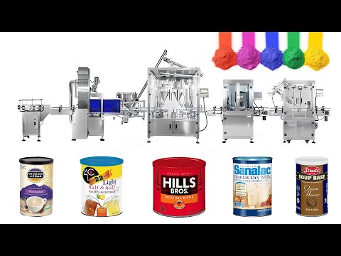 Automatic Milk Powder Can Filling Seaming Line With UV Sterilizer