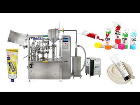 High-Speed Automatic Wall Putty Paint Plastic Tube Filling and Sealing Machine with Chiller