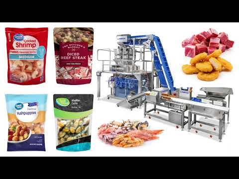 Horizontal Frozen Food Stand Up Pouch Doypack Packing Machine With Weight Detector