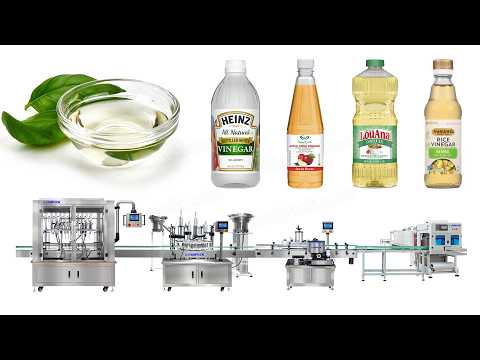 Automatic Vinegar Bottle Filling Capping and Labeling Machine Line with Shrinking Machine