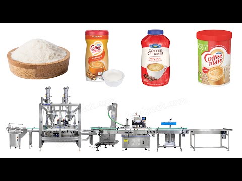 Automatic Inline Filler Powder Bottle Weighing Filling Sealing Capping Machine Line