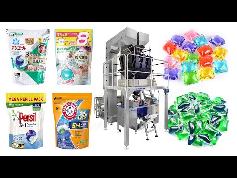 Automatic Mixture Laundry Detergent Pods Premade Zipper Pouch Mini Doypack Packing Machine