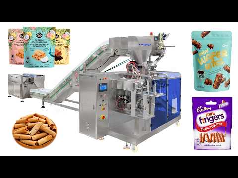 Full Automatic Egg Rolls Snack Food Horizontal Premade Pouch Packing Machine