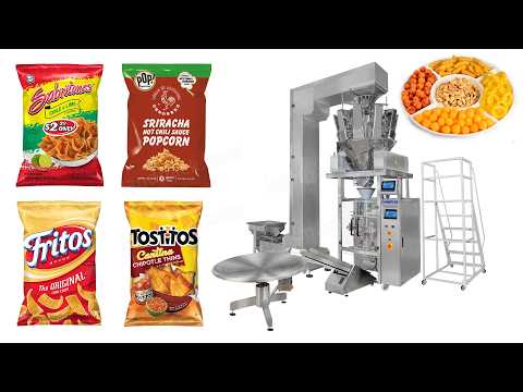 Automatic Multi Heads Weigher Packing Machine Popcorn Snack Puffed Food Vertical Packing Machine