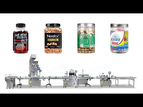 Automatic Cannabis Flower Bottles Weighing Filling Capping and Labeling Lines